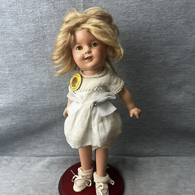 #ad #ad Vintage Ideal Shirley Temple Doll Composition 12in Mohair Wig Open Mouth $139.99
