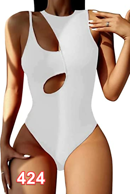 #ad Hilinker Women#x27;s Cutout Swimsuit High Waisted Monikini One Piece Bathing Suit S $25.19