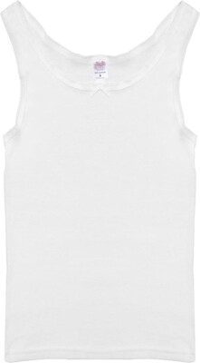 Jill and Jack Girls White Tank Tops Undershirts Comfortable Fit Size 6 $8.46