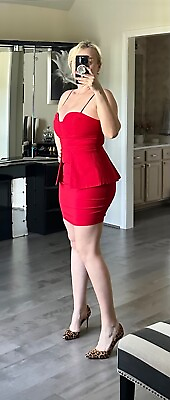 Red dress Christmas New Year party $60.00