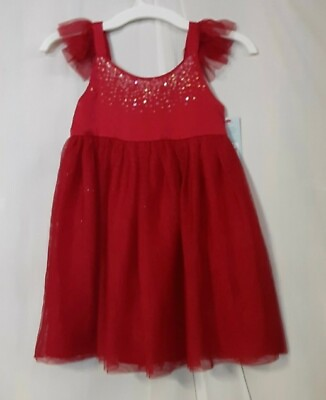 NEW Cat amp; Jack Red Sequin Party Dress Girls Size XL 14 16 New $12.99