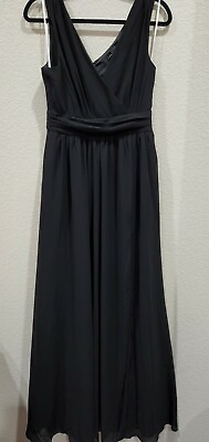 #ad LULUS Size LARGE Heavenly Hues Black Maxi Dress**Gorgeous Style amp; Design**NWOT** $38.00