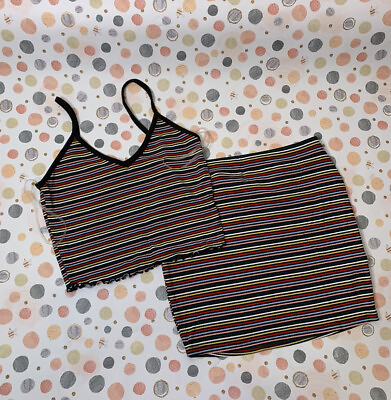 Fashion Nova Outfit Crop Top And Skirt Set Large NEVER USED $30.99