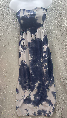 #ad Women’s Skirt Dress Cover Up Beach XS Extra Small Pull on Blue Gray Tie Dye US $29.99