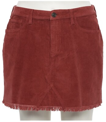 #ad Juniors’ Plus Size SO Frayed Hem 5 Pocket Mini Skirt Terracotta Size 22 NEW NWT $16.50