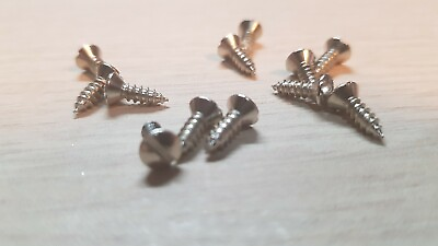 #ad N.12 Screws Chrome MM 2.9x9.5 Headed Countersunk IN Cut for Crafting DIY From $6.07