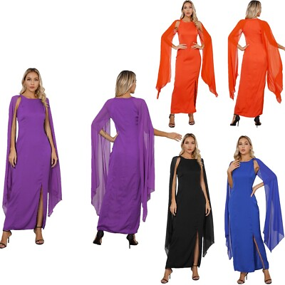 #ad #ad Women#x27;s Bridesmaid Dresses Evening Party Dress Gown Maxi Dress Long Sleeve $21.64