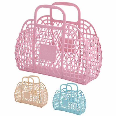 #ad #ad Jelly Tote Bright Jelly Bags Reusable Gift Basket Girls Beach Bag Jelly Purse $26.64