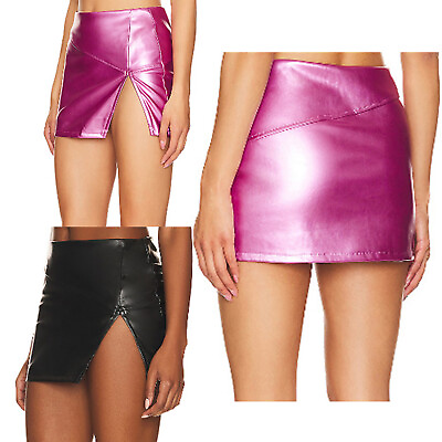 #ad Women Skirt High Waist Mini Miniskirt Bodycon Nightclub Lingerie Party Hot PU $5.63