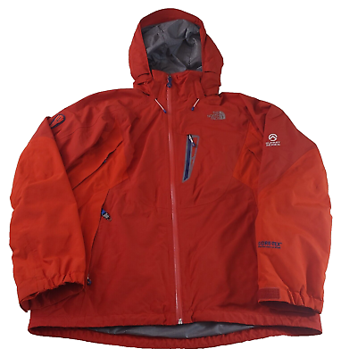 #ad The North Face Jacket Summit Series Gore tex Recco Orange Men#x27;s Large Ski Snow $133.00