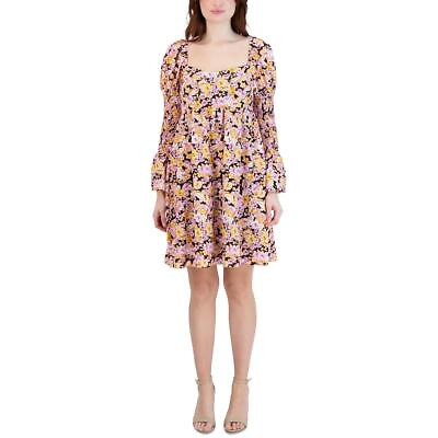 #ad #ad BCBGMAXAZRIA Womens Pink Floral Print Mini Cocktail and Party Dress 8 BHFO 2705 $7.99
