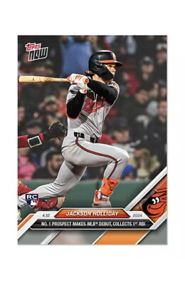 #ad 2024 Topps Now #61 Jackson Holliday Baltimore Orioles RC PRESALE $6.59