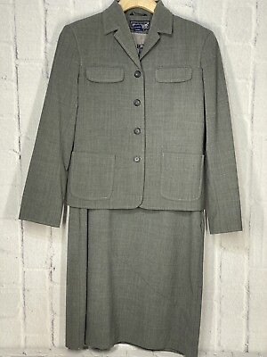 #ad Harolds 3 Piece Suit SZ 14 Gray Maxi Skirt Sleeveless Dress Sz 10 Jacket Italy $28.00