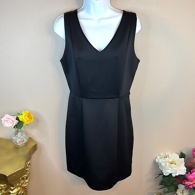 #ad #ad M Black Sleeveless Event Dress Party Cocktail Special Occasion 8 10 Stretch $14.99