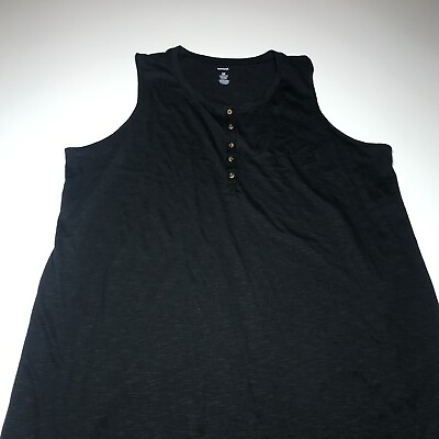 Sonoma Plus Dress Womens Size 3X Black Sleeveless Basic Casual Maxi Button Neck $18.99