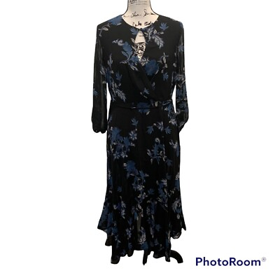 #ad maison tara dress Chiffon Fit amp; Flare Long Sleeve Floral Maxi Dress $45.00