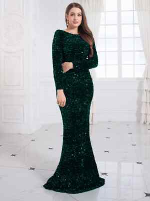 #ad 2023 Women#x27;s sequin dress party long sleeved formal winter dress $92.18