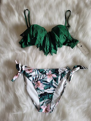 #ad Holipick Women#x27;s Two Piece Swimsuit Push Up Underwire Bikini Set Size Medium $11.89