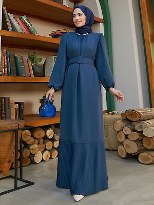 #ad Muslim Party Women Long Maxi Dress Abaya Dubai Turkey Evening Gown Kaftan Robe C $52.63
