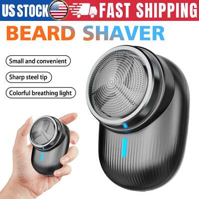 #ad #ad Mini Portable Electric Razor For Men Rechargeable Shaver Beard Trimmer Gifts New $11.64