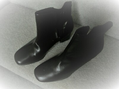 #ad New Women#x27;s Dark Brown Boots Size 8 Zipper Side 2 1 2 Inch Heels $28.00