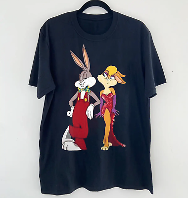Bugs Bunny Lola Bunny Party Shirt Funny Black Classic Unisex S 2345XL Y1356 $18.04