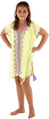 #ad Girls Swimwear Cover Ups Tunic Dress Coverup Short Kaftan Beach Dresses Kids Tod $48.99