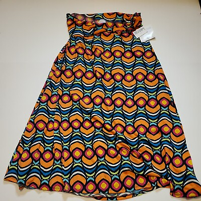 #ad NWT LulaRoe Maxi Skirt Long Multicolor Women#x27;s Large Brand New With Tags $5.72