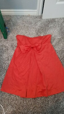 #ad Orange party dress. Size Large but Teen size. Much brighter in pictures New $40.00