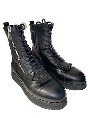 #ad Costume National Womens Boots Black Leather Handmade ITALY 40 US 9.5 Women’s $80.36
