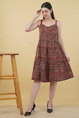 #ad Summer Dresses for Women Beach Floral Sundress Sleeveless Casual Loose Tank Top $34.99