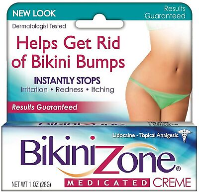 Bikini Zone Medicated Creme Helps Get Rid Bikini Bumps Instantly 1 Oz 2 Pack $25.04