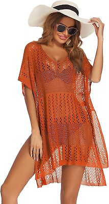 #ad #ad AOLRO Beach Swimsuit Cover Up Womens Sexy Bikini Crochet Bathing Suit Summer Poo $40.80