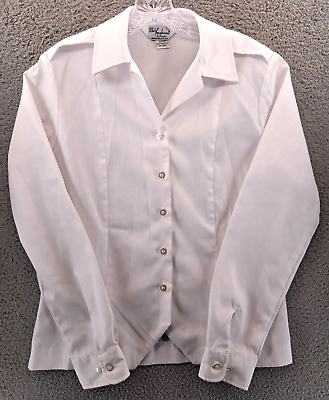#ad US Army Uniform Overblouse Shirt Womens 14 Long White Califashions Made USA 511 $11.98