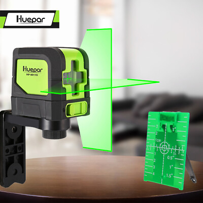 Huepar Green Laser Level DIY Cross Line Laser Self Leveling 9011G Bright Green $36.99