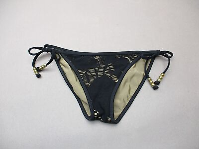 GUESS Size XS Womens Black Bikini Bottom Swimwear 3Q $16.99