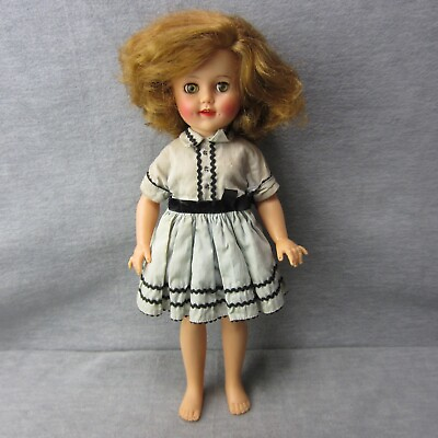 #ad #ad Vintage Ideal Shirley Temple Doll 15in Rooted Hair TLC Dress Posable Open Mouth $31.99