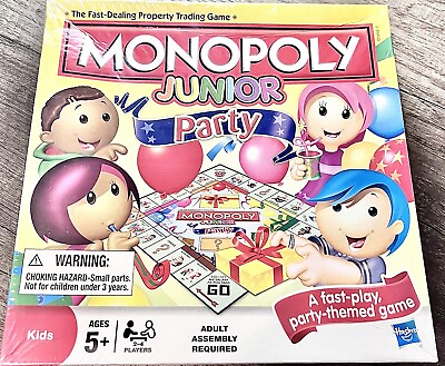 Monopoly Junior Party 2011 Edition Fast Dealing Property Themed Board Game $22.99
