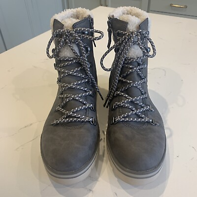 #ad Nordstrom Rack water resistant womens boots size 9 Grey $29.00