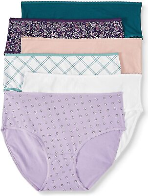 Secret Treasures Women#x27;s Plus Cotton Fashion Brief Panties 6 Pack $8.95