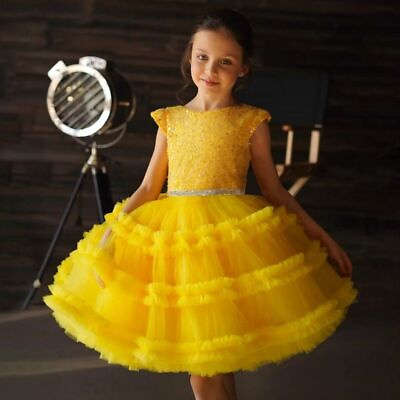 #ad Summer O Neck Dress Knee Lengths Cotton Sleeveless Gowns New Flower Girl Dresses $44.19