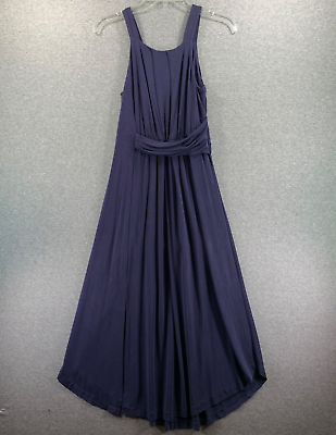 #ad Maeve Anthropologie Womens Sundress XS Blue Navy Knit Sleeveless Maxi Lined $29.66
