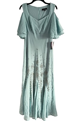 #ad R amp; M Richard’s Evening Dress Size 10 Light Blue Embellished Women Dress. NWT $35.99