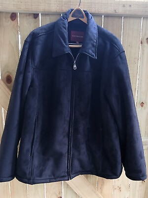 #ad #ad Mens Covington Sears Black lined jacket front zipper XL FREE SHIP $30.00