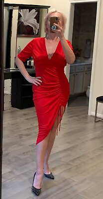 #ad Cocktail party club prom dress red dress $50.00