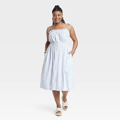 Women#x27;s Sleeveless Linen Dress Universal Thread $11.99