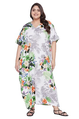 #ad Women Floral Print Polyester Kaftan Boho Summer Sundress Long Maxi Dress Caftan $15.49