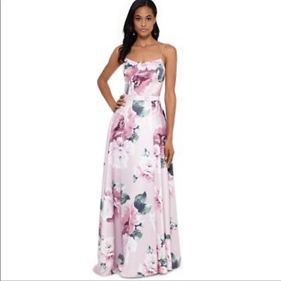 #ad NWT XSCAPE floral print sleeveless maxi dress US 4 $43.99