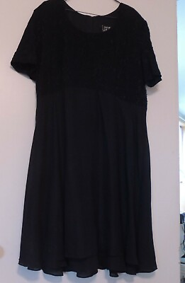 Black Party Dress short sleeve Size 20 $12.00