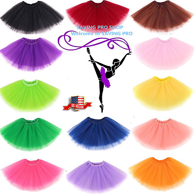 Girls tutu Ballet Dance Dress Wear Party skirt One Size for Kids Custume US SHIP $11.99